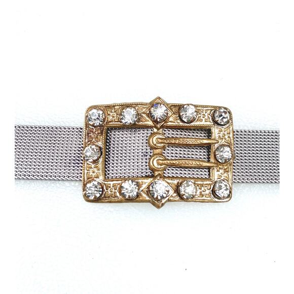Stainless Steel Steel Band Bracelet, Vintage Charm Paste Gold Frame - Picture 5 of 9